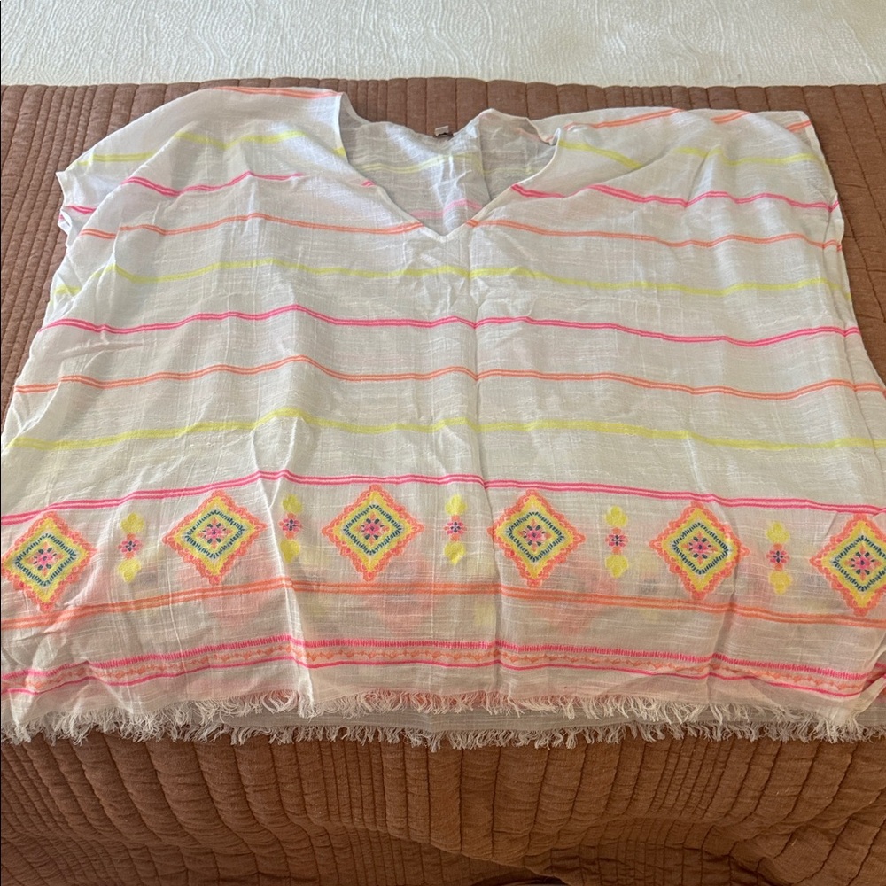 Like new loft swimsuit cover up—-neon colors